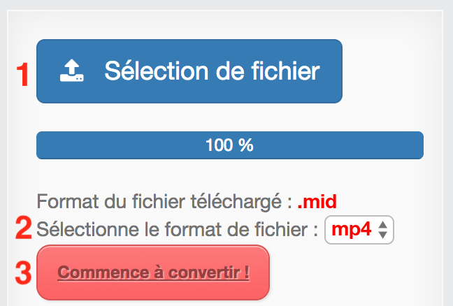 Comment convertir MID en MP4 en ligne